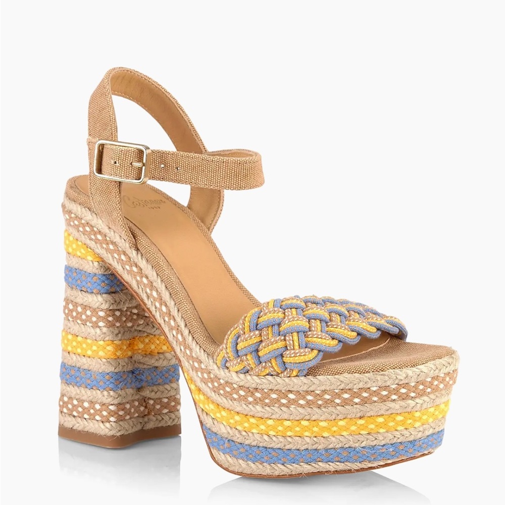 Castañer Anne Raffia Platform Sandals